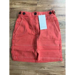 NWT  Wildfang THE ESSENTIAL DENIM WORK SKIRT   Size  XS
